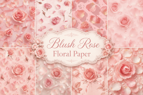 Download Blush Rose Floral Paper - Rose Collection