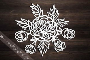 Download Peonies, Cutting Template, Peony Papercutting, Hand Cutting Templates, Flowers, Rose, Peonies Bouquet - Rose Collection