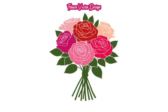 Download Mixed Rose Flower Bouquet Vector - Rose Collection