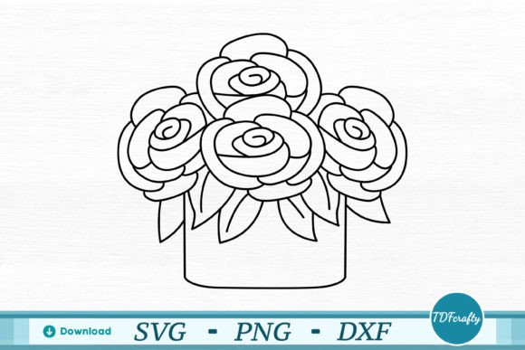 Download Rose Bouquet Outline - Rose Collection