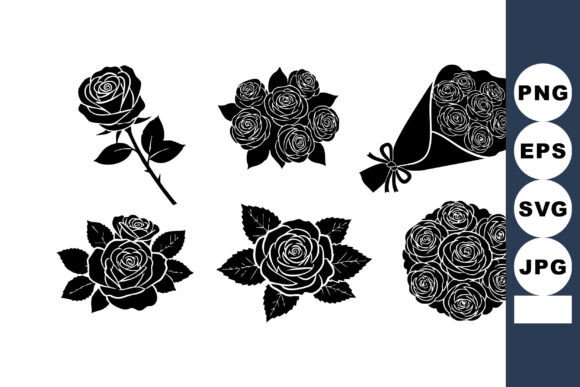 Download Rose Flower Bouquet Vector Set - Rose Collection