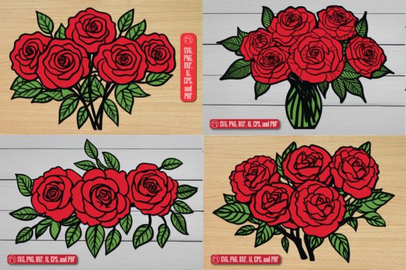 Download Paper Cut Layer Rose Bouquet SVG Bundle - Rose Collection