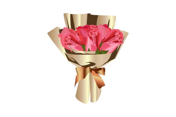 Download Pink Rose Bouquet for Valentine Vector - Rose Collection
