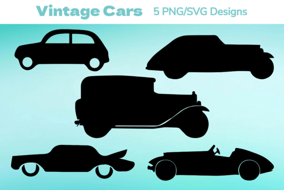 Download Vintage and Classic Car Silhouette Bundle - Premium Bundle
