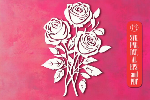 Download Cricut Rose Bouquet SVG Cut File - Rose Collection